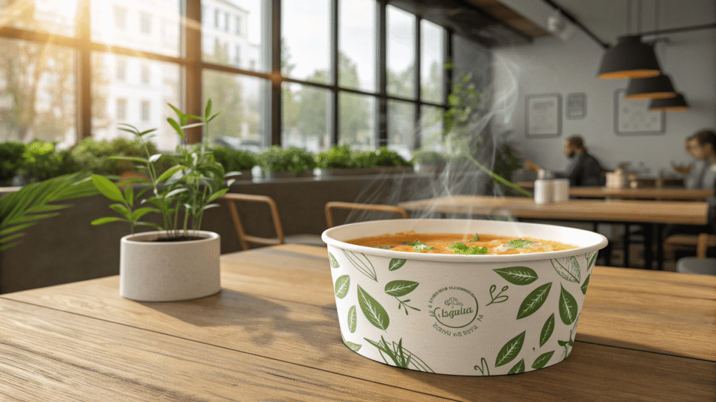 What is the safest material for disposable soup bowls?