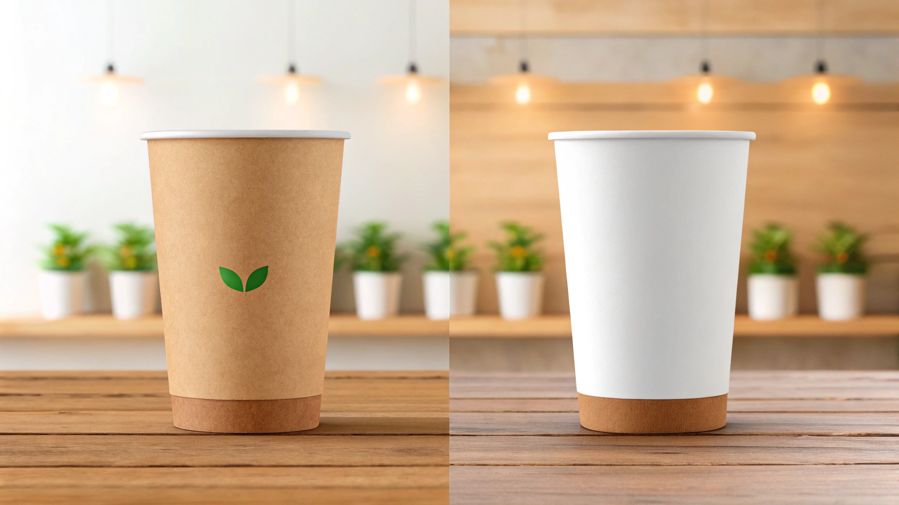 kraft vs white paper cups