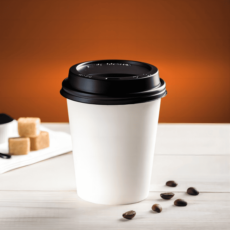hot water in paper cup