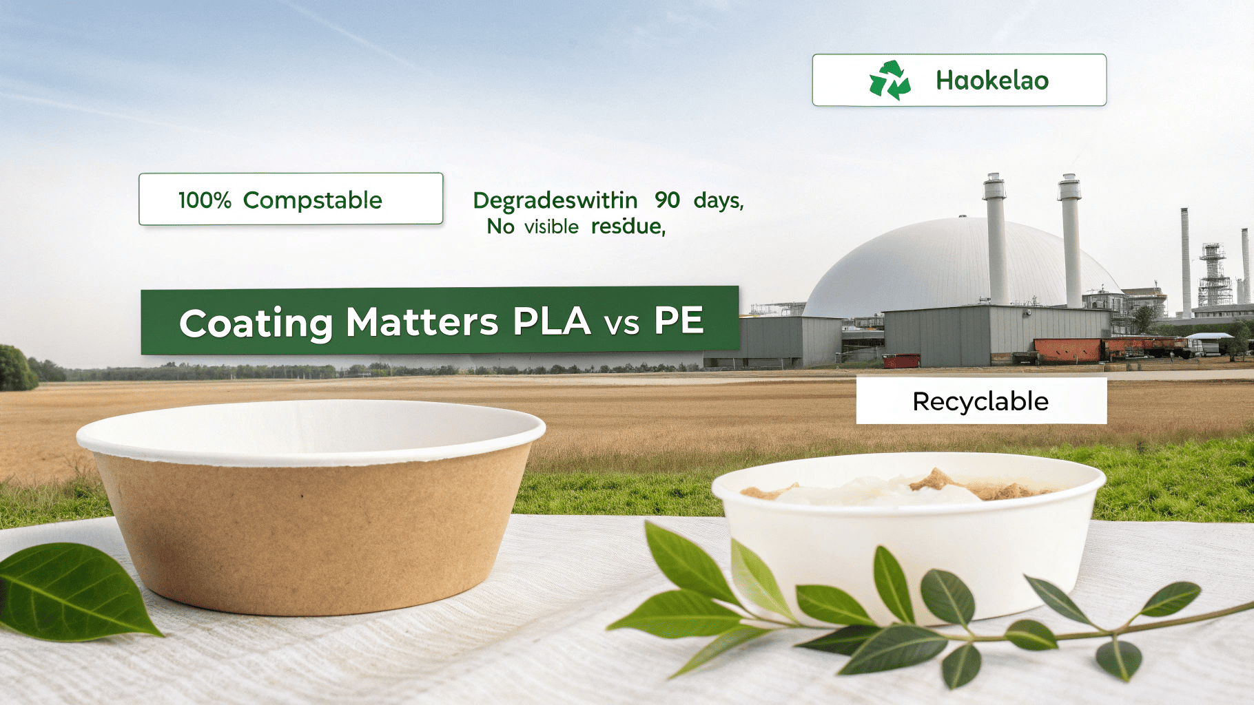 Compostable [soup paper bowls](https://papercupshkl.com/are-paper-bowls-safe-for-serving-hot-soup/)<sup id=