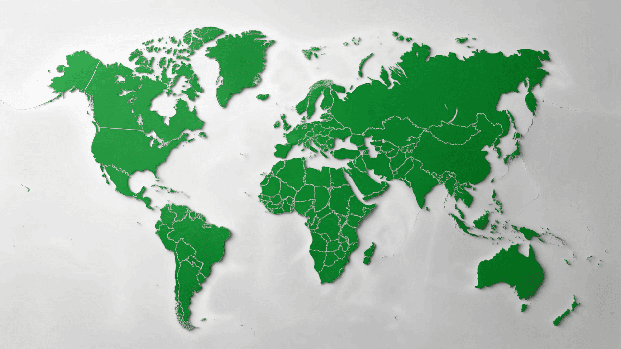 A map of the world highlighting regions with strong single-use plastic regulations
