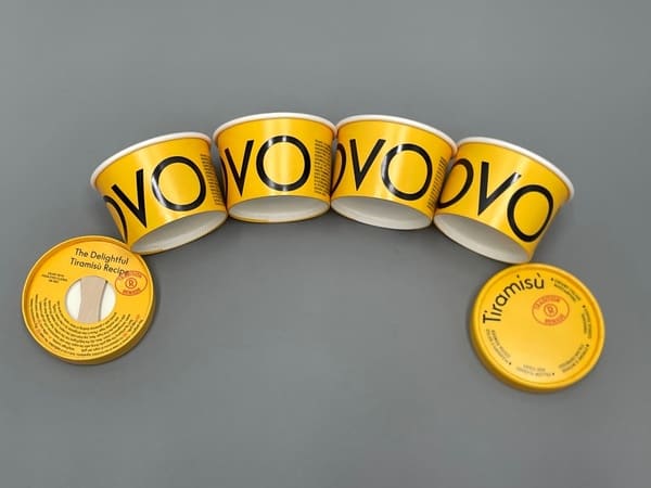 Gelato Ice Cream Cups With Paper Lids