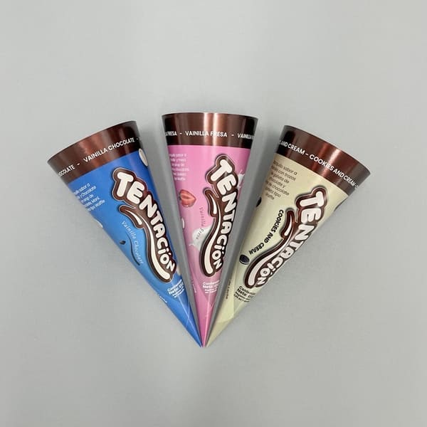 Ice Cream Paper Cone Sleeve Aluminium Foil Cone
