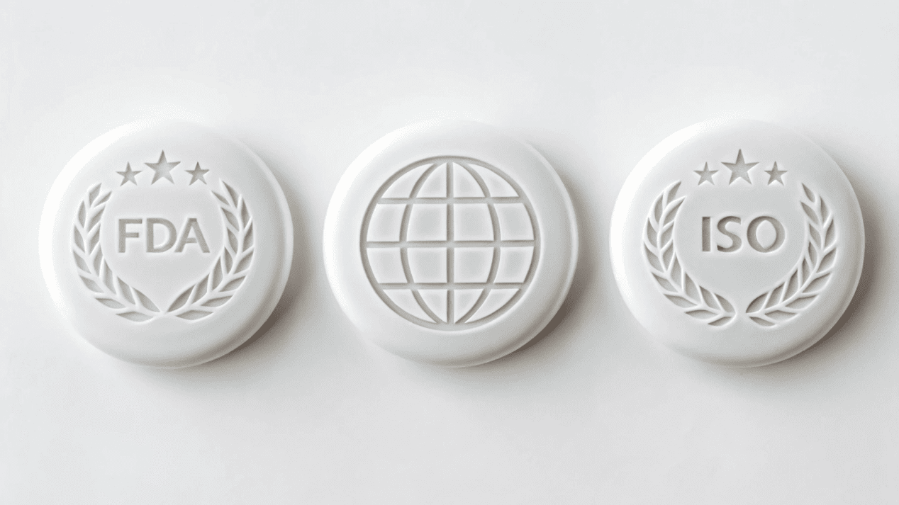 Logos of international safety certifications like [FDA](https://papercupshkl.com/food-grade-paper-packaging-market-reaches-critical-sustainability-milestone-what-does-it-mean-for-the-industry/)<sup id=