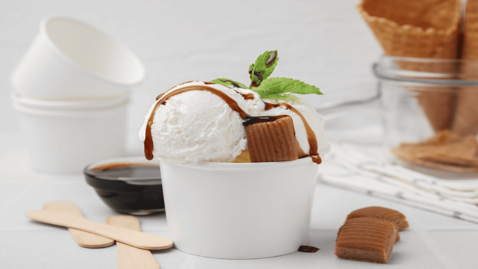 wholesale paper ice cream cups with lids