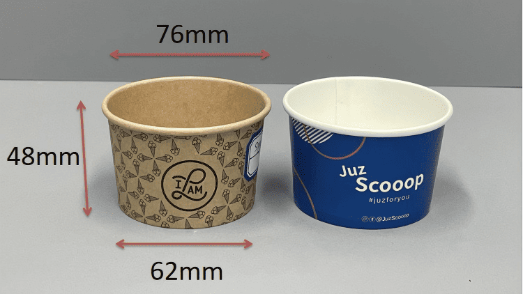 standard ice cream cups
