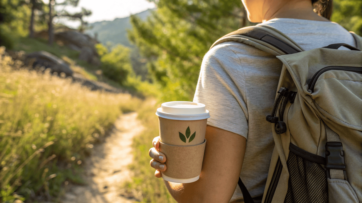 Portable Soup Containers for Any Adventure A person easily carrying a soup container in their backpack on a hike