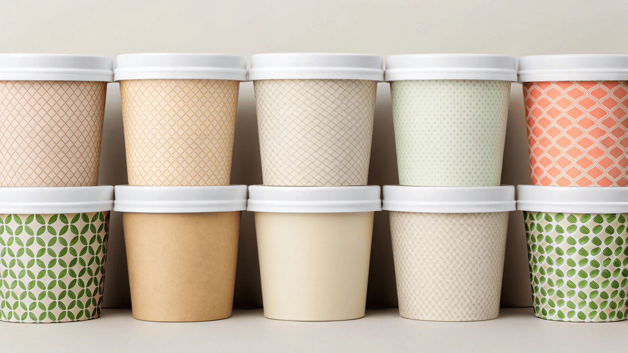 Branding on Soup Containers A collection of professionally designed, custom-branded soup containers