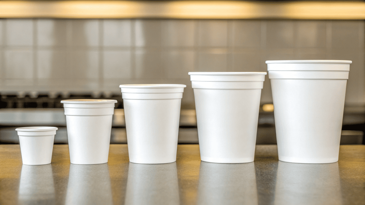 Standard Ice Cream Cup Sizes A lineup of standard ice cream cup sizes from 4oz to 16oz