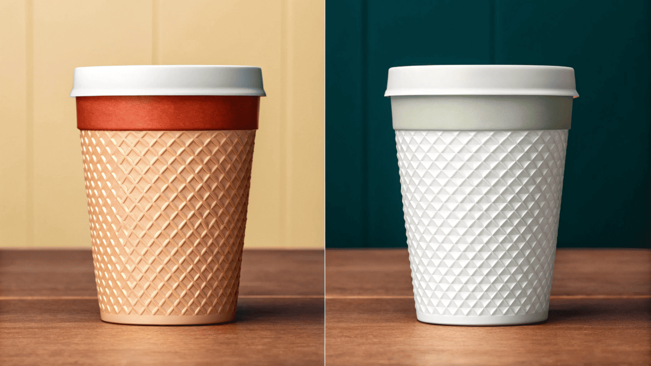 Ice Cream Packaging Design: Nostalgia vs. Futurism A split image showing a retro-style pint on one side and a modern pint with tactile textures on the other