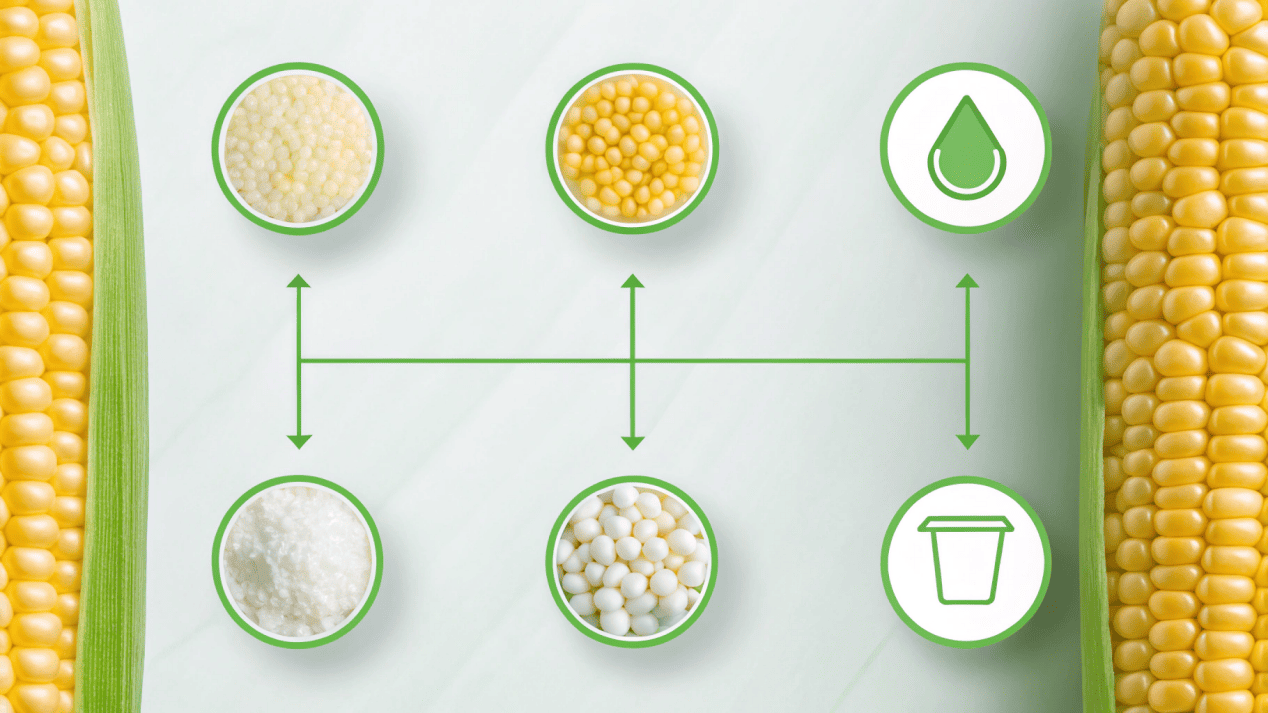 The Manufacturing Journey of a PLA Cup A diagram showing the process from corn to PLA pellets to a finished cup.