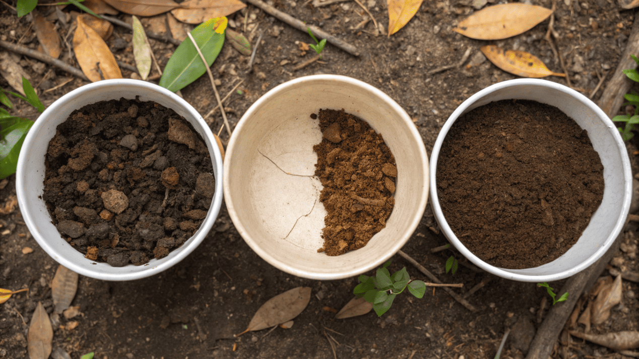 Compostable Lifecycle of a Paper Bowl A time-lapse graphic showing a paper bowl decomposing in a compost environment.