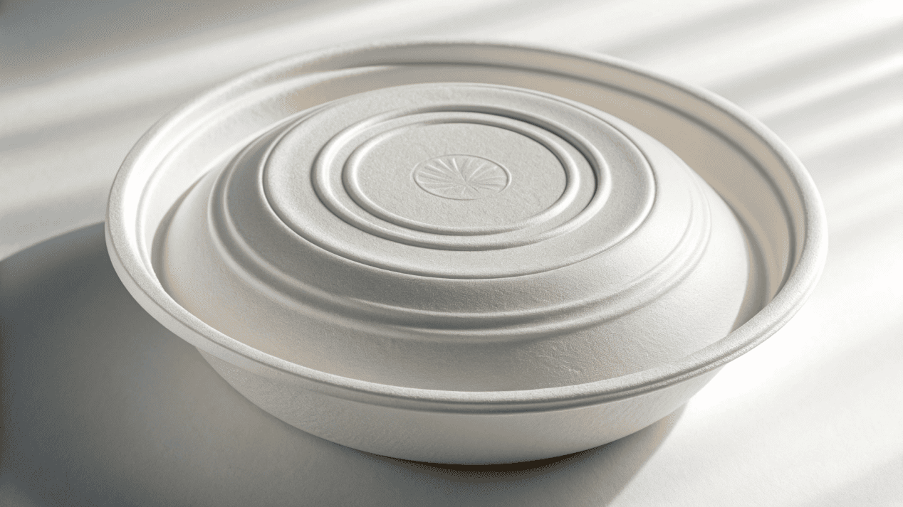 Embossed logo on paper lid