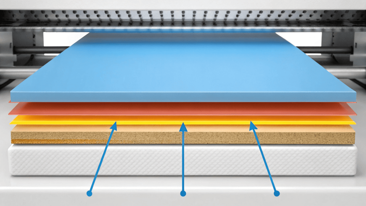 Plastic Lining in Paper Cups A graphic showing the plastic PE/PLA layer being fused onto paperboard.