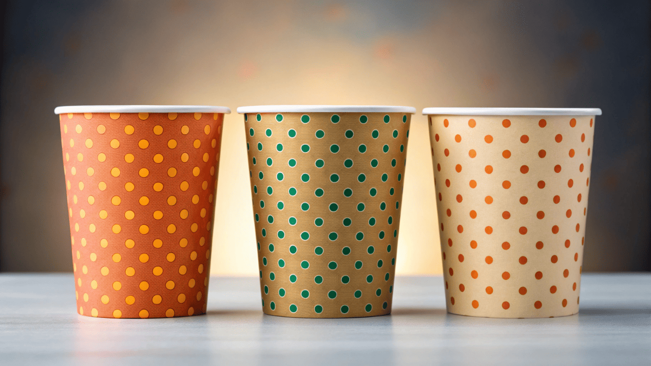 Three soup cups representing economy, mid-tier, and premium price tiers.