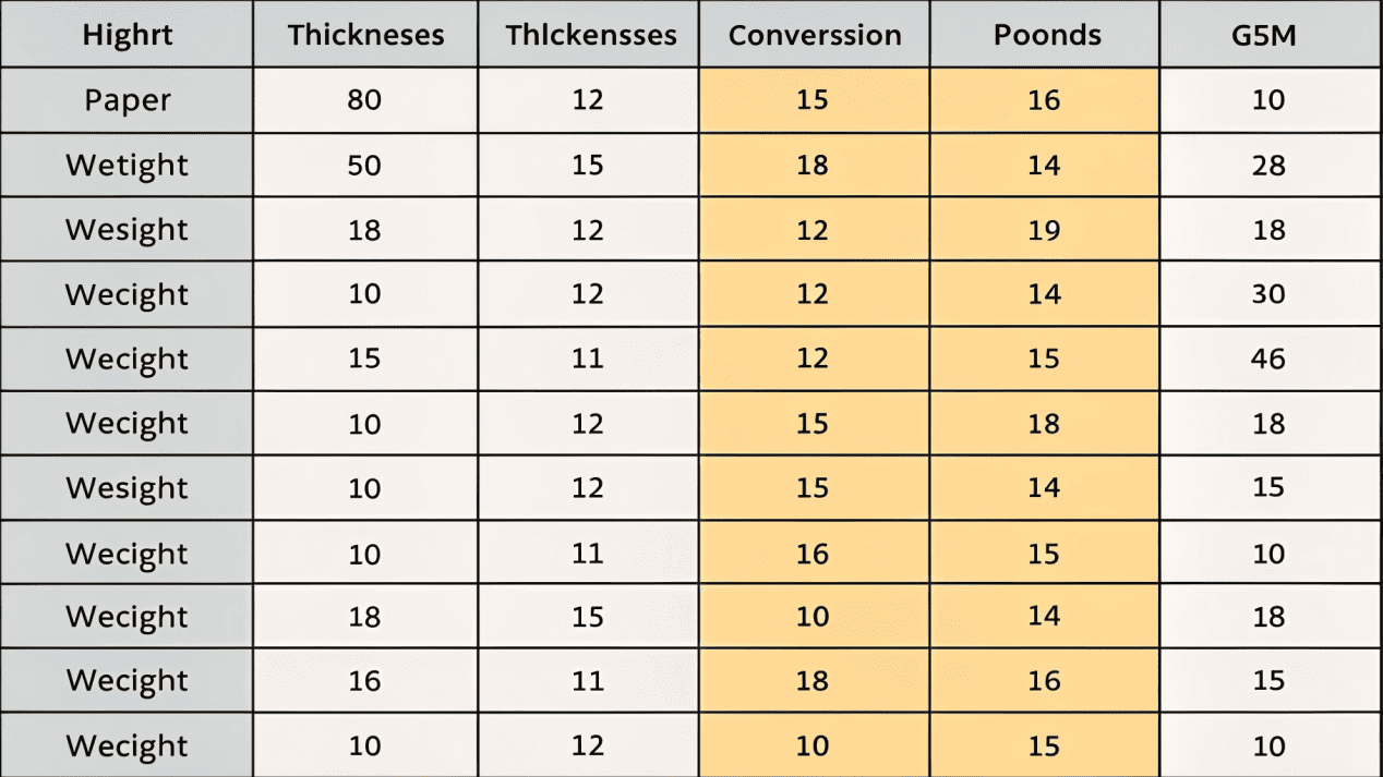 Download button mockup for paper conversion chart
