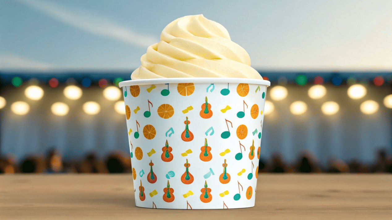 Event Branding with Custom Cups A custom ice cream cup with co-branding for a local summer music festival.