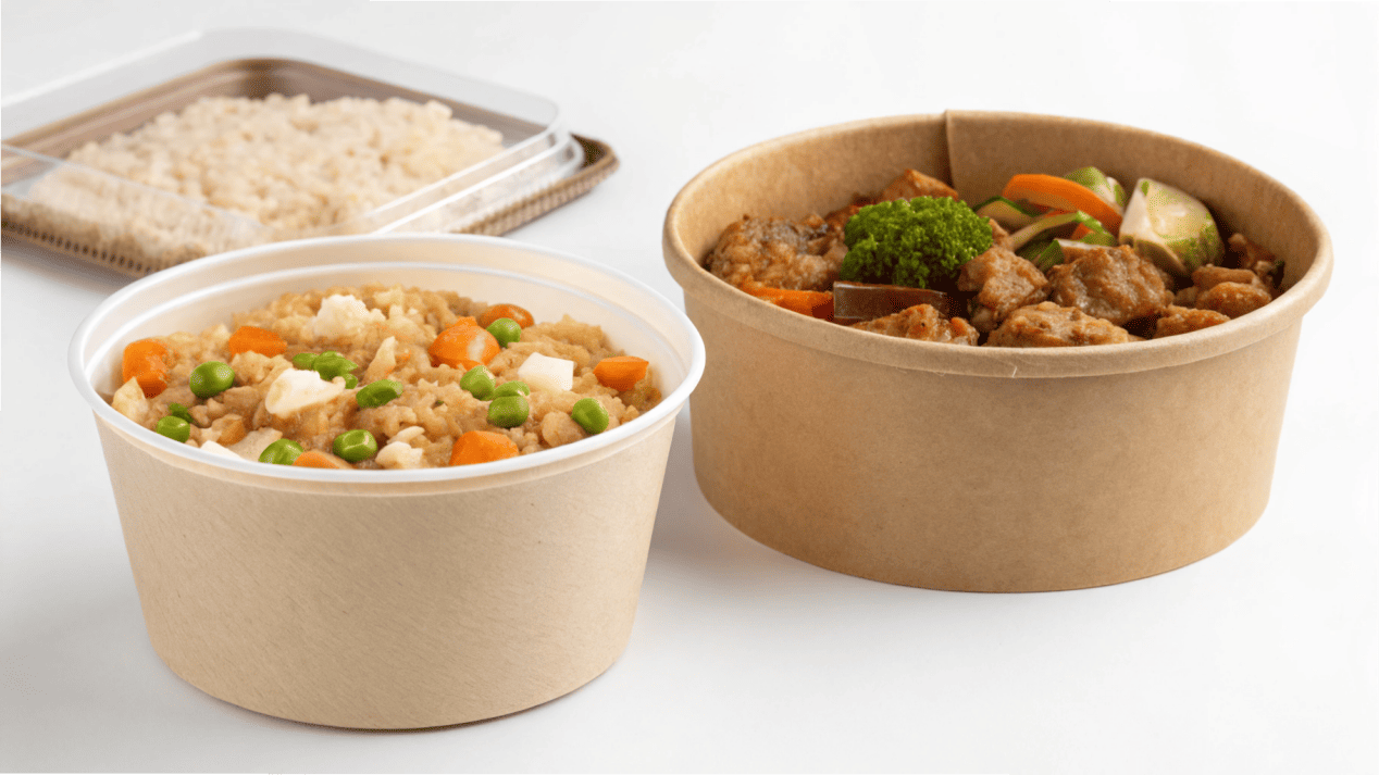 Bowl Performance for Hot vs. Cold Food A steaming bowl of soup next to a bowl of ice cream, each in the appropriate type of bowl.