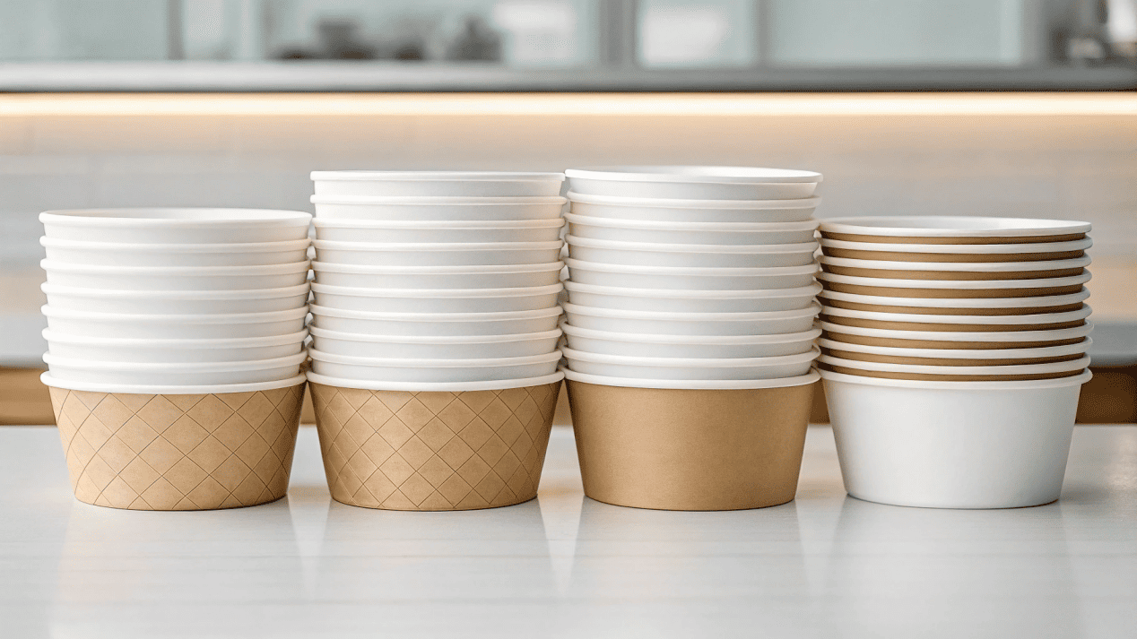 Choosing the Right Paper Bowl Sizes An assortment of different sized paper bowls on a counter.