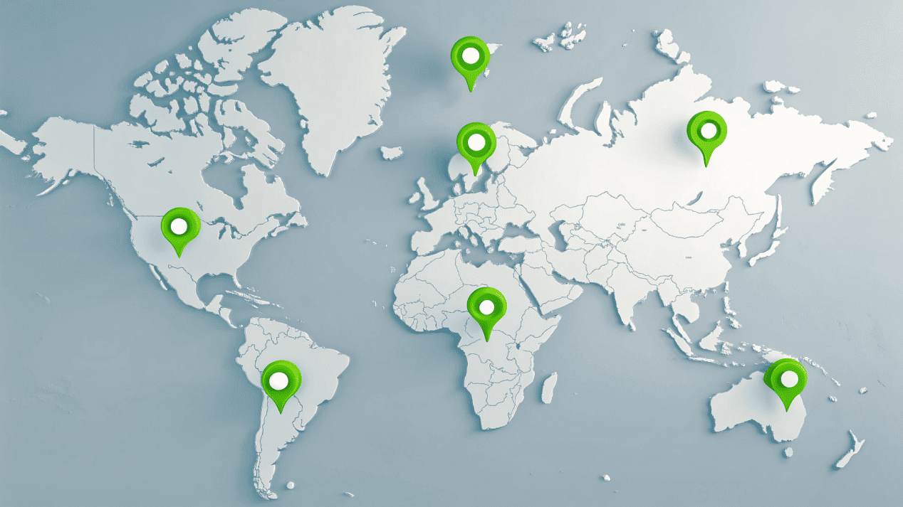Global Sourcing from Leading Paper Mills A world map showing the locations of major global paper mills that supply cupstock.