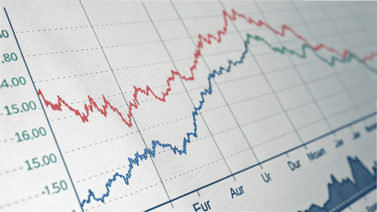 Managing Currency Risk in Global Sourcing A graph showing currency exchange rate fluctuations over time.