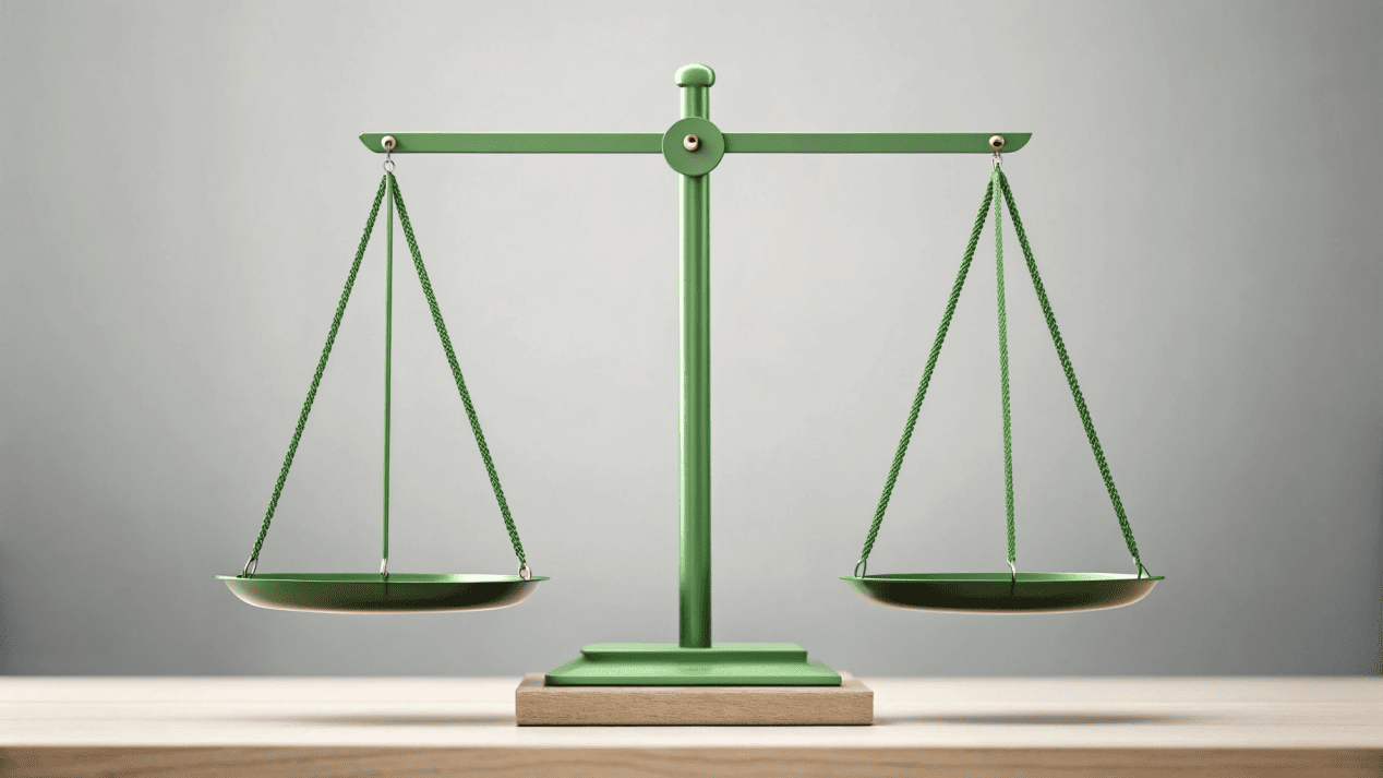 A simple graphic of a scale, with "Upfront Cost" on one side and "ROI: Marketing + Loyalty + Savings" on the other, heavier side.
