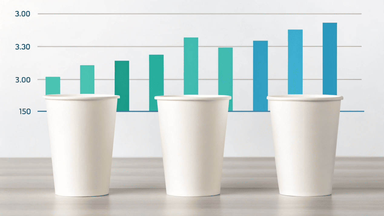 The Financial Impact of Cup Sizing An infographic showing how correct cup sizing leads to cost savings and increased profit.