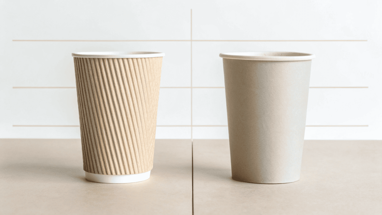 Cost Comparison of Premium Paper Cups A simple chart comparing the relative cost of ripple-wall cups versus double-wall cups.