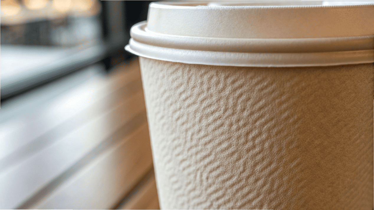 A close-up shot of a cup seam, showing its strength and integrity.